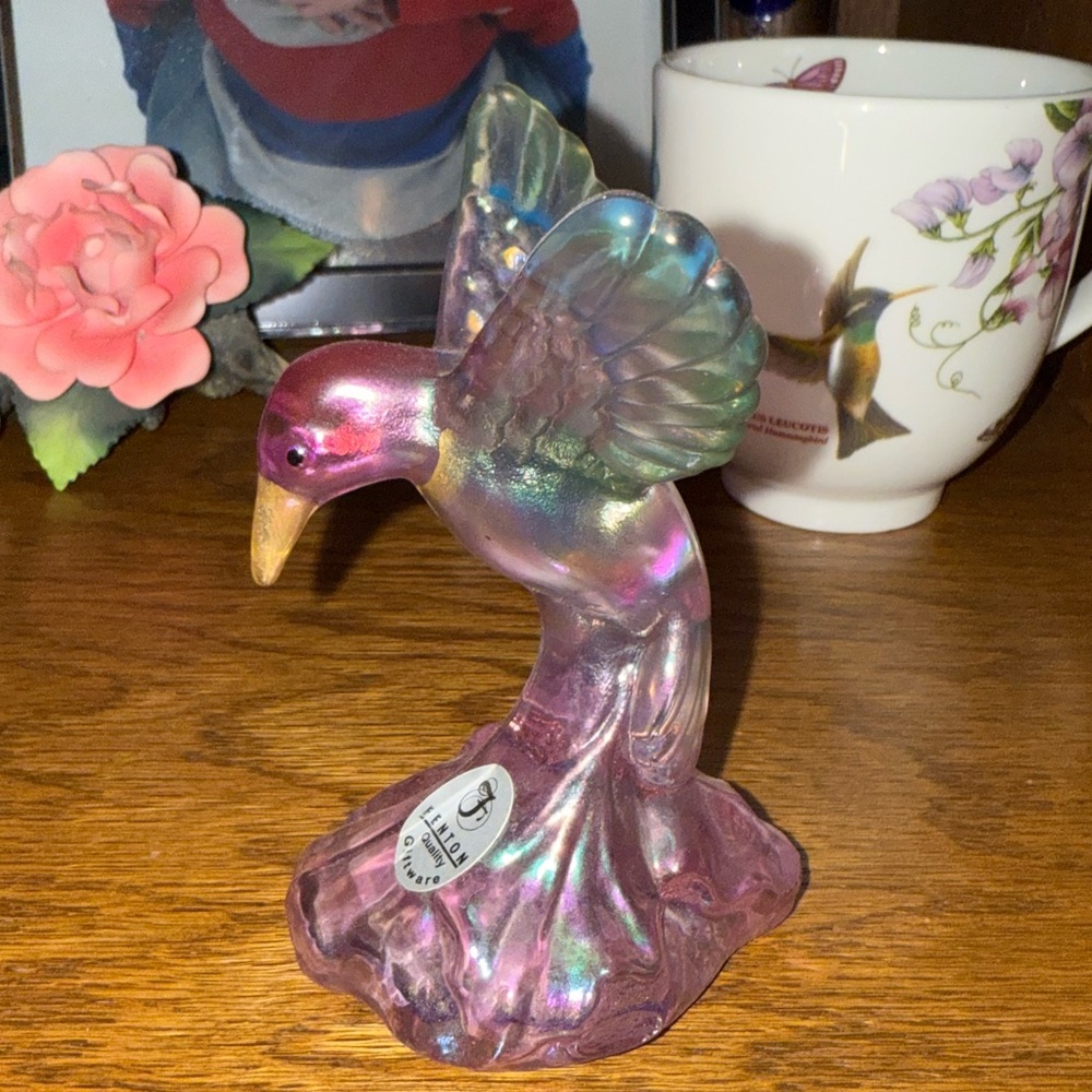 Fenton Pink and Purple Hummingbird